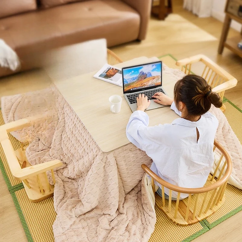 Solid Wood Armless Japanese Zen Meditation Seat- Lightweight No-Leg Lazy Chair for Home Floor Sitting