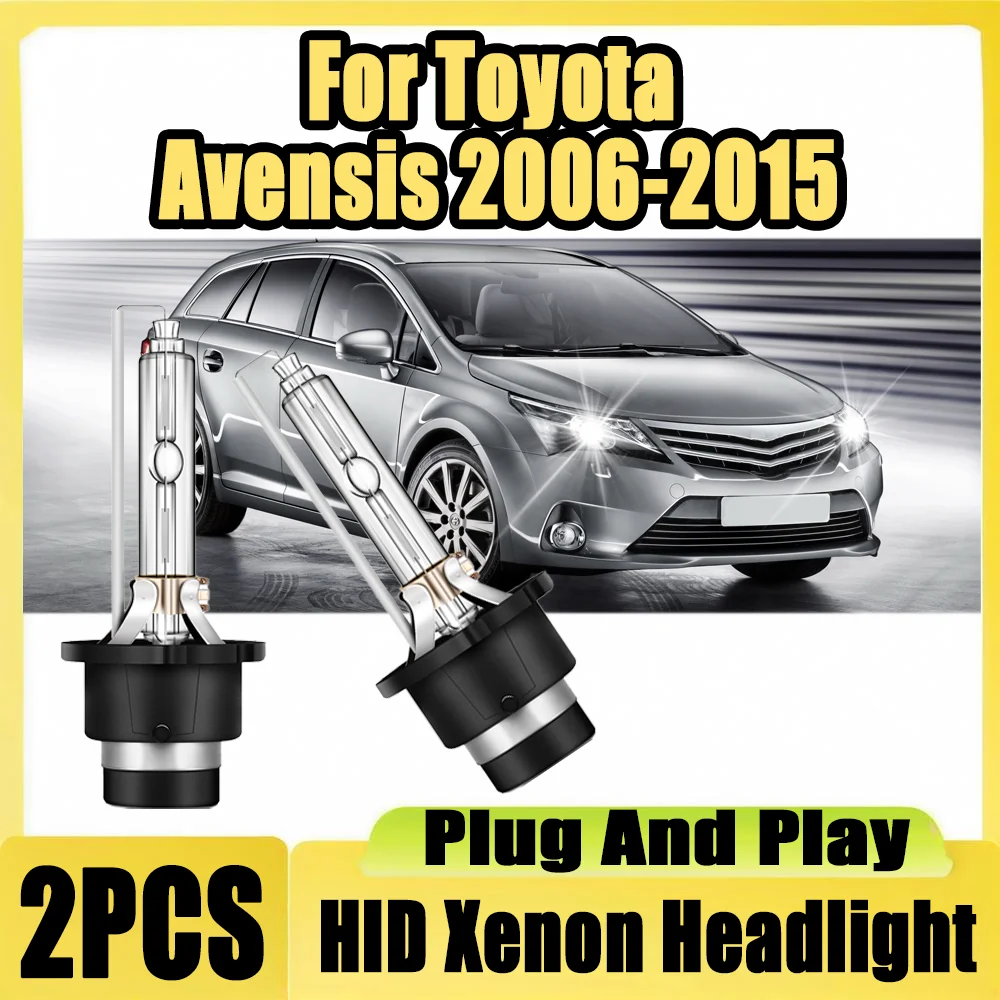 

2 шт. ксеноновые лампы Plug and Play D4S, ксеноновые фары 6000K, суперяркие белые HID-лампы для автомобилей, 12В 24В, для Toyota Avensis 2006-2015