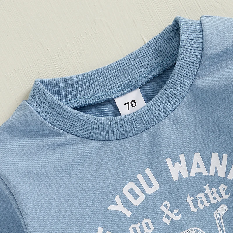 Conjuntos de otoño para bebés y niños pequeños, sudaderas con cuello redondo y manga larga con estampado de bicicleta y letras, pantalones lisos, conjuntos de tops y pantalones