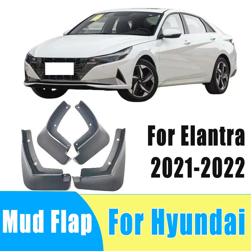 

4pcs Automobiles Tire Mudguard Waterproof Prevent Mud Splashing Car Mud Flap Fender Trim Accessory For Hyundai Elantra 2021-2022