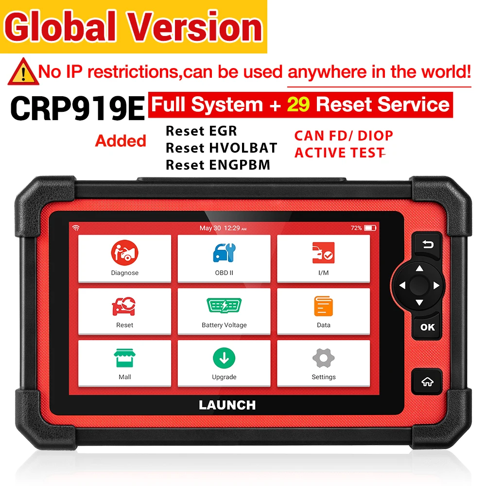 Lancering X431 Crp919e Elite Obd2-scanner Bidirectioneel Gereedschap, Canfd Doip, Actieve Test, 35 + Service, Ecu-Codering, Alle Systeemdiagnose