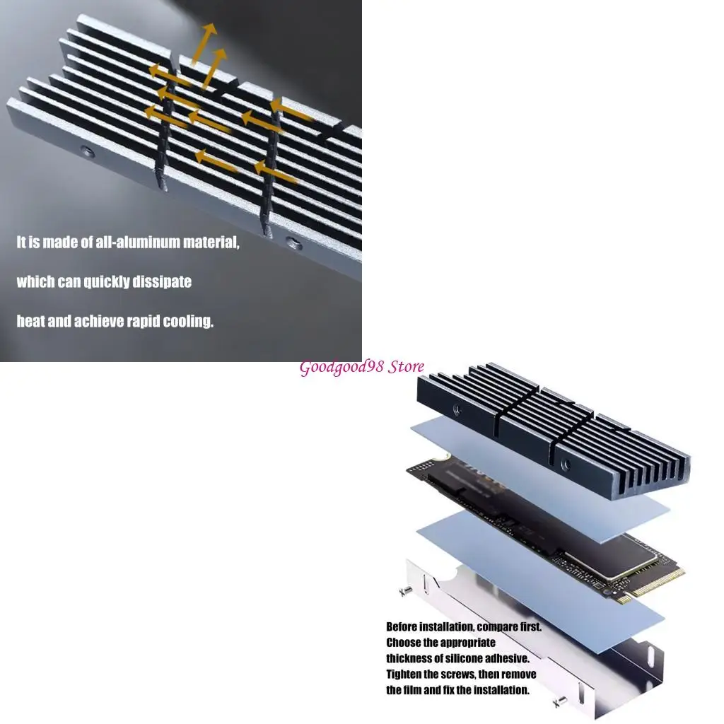 

Малосные M.2 2280 NVME SSD Охладности радиатора