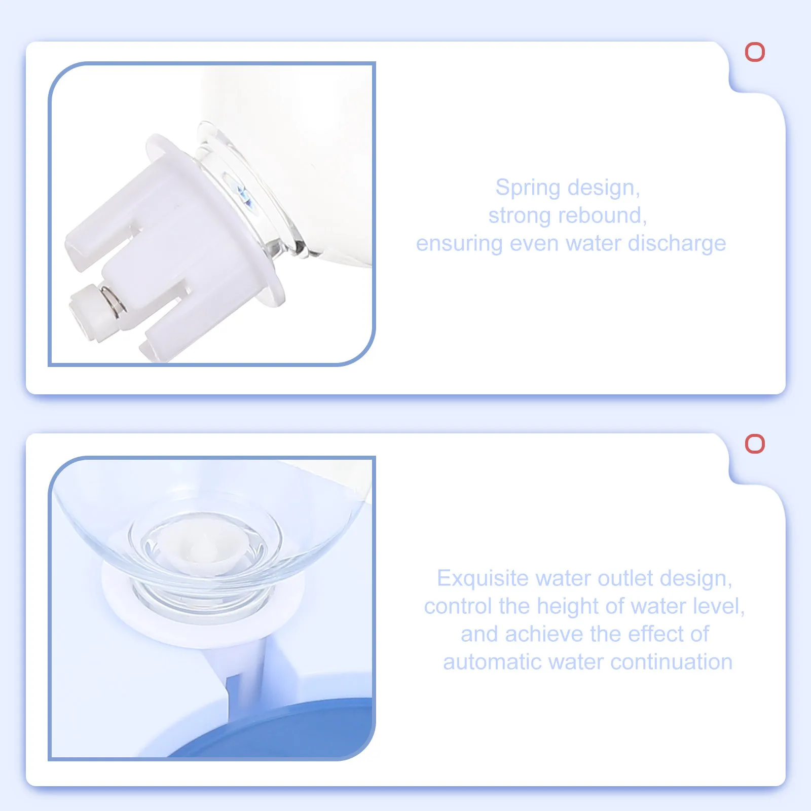 

1Set Automatic Water Refill Bowl Smooth Easy Clean Pet Feeder Durable Healthy Gift Friends Pets Dog Cat Food Water Dispenser