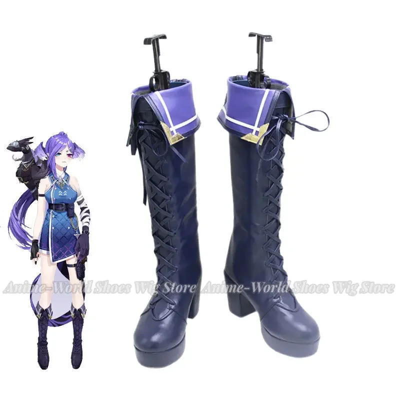 

Selen Tatsuki Cosplay Shoes Vtuber Cosplay Prop High Heel PU Leather Shoes Halloween Carnival Boots Custom Made