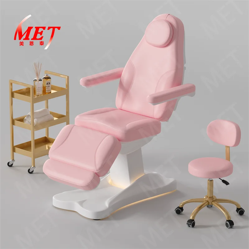 Electric Beauty Bed Micro-plastic Surgery Beauty Salon Heated Massage Bed Injection Tattoo Bed with Chair and Trolley Set