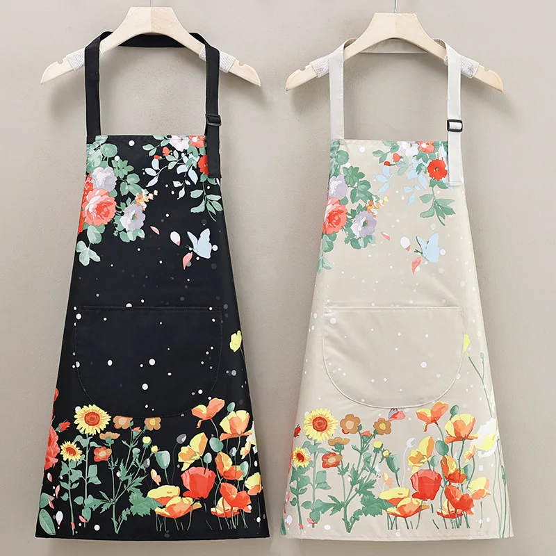 Waterproof Adjustable Apron Kitchen Home Cooking Catering Oil Proof Wear Resistant Anti Fouling Adult Work Apron for Women Men