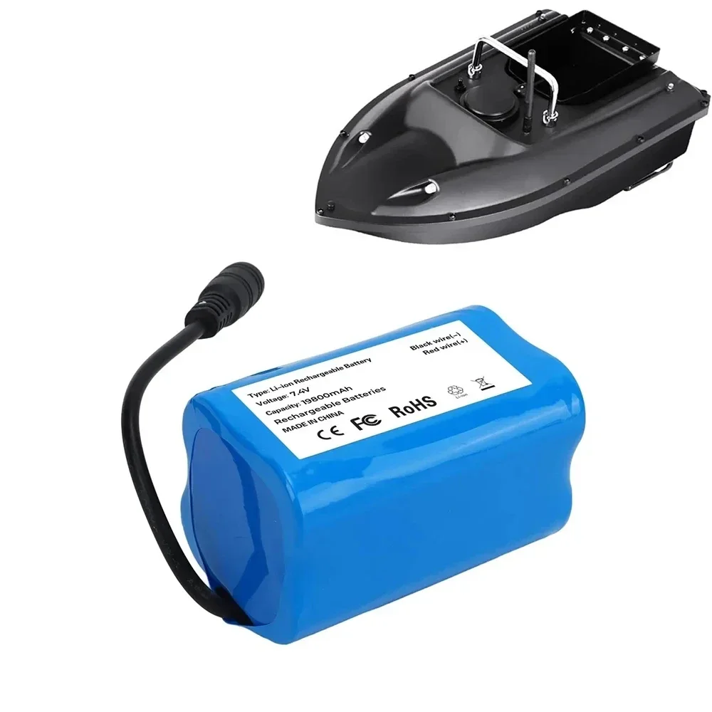 New 7.4V 19800mAh Battery For T188 T888 2011-5 V007 C18 H18 So on Remote Control RC Fishing Bait Boat Parts