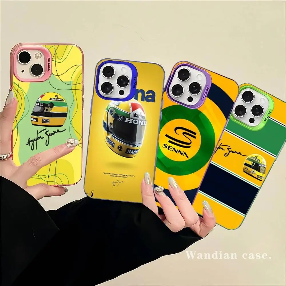 

Ayrton S-Senna H-Helmet F-F1 Racing Phone Cases For IPhone 17 16 15 14 13 12 11 Plus Pro Max Pro Color Matte Cover