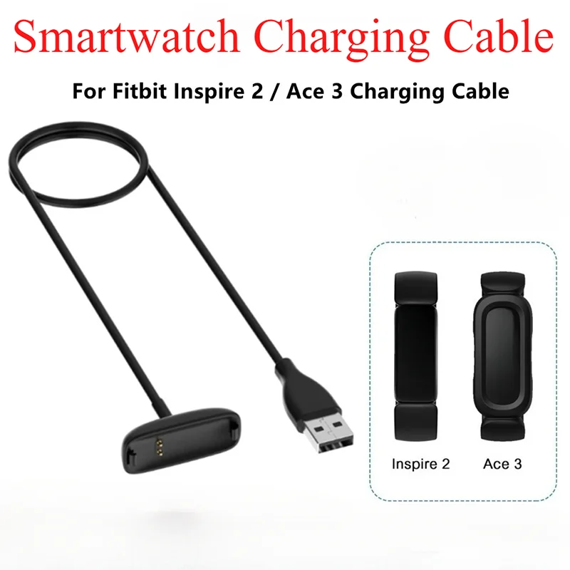 Para fitbit inspire 2 carregador usb relógio inteligente carregador rápido rastreador de fitness substituição carregador 3.3ft