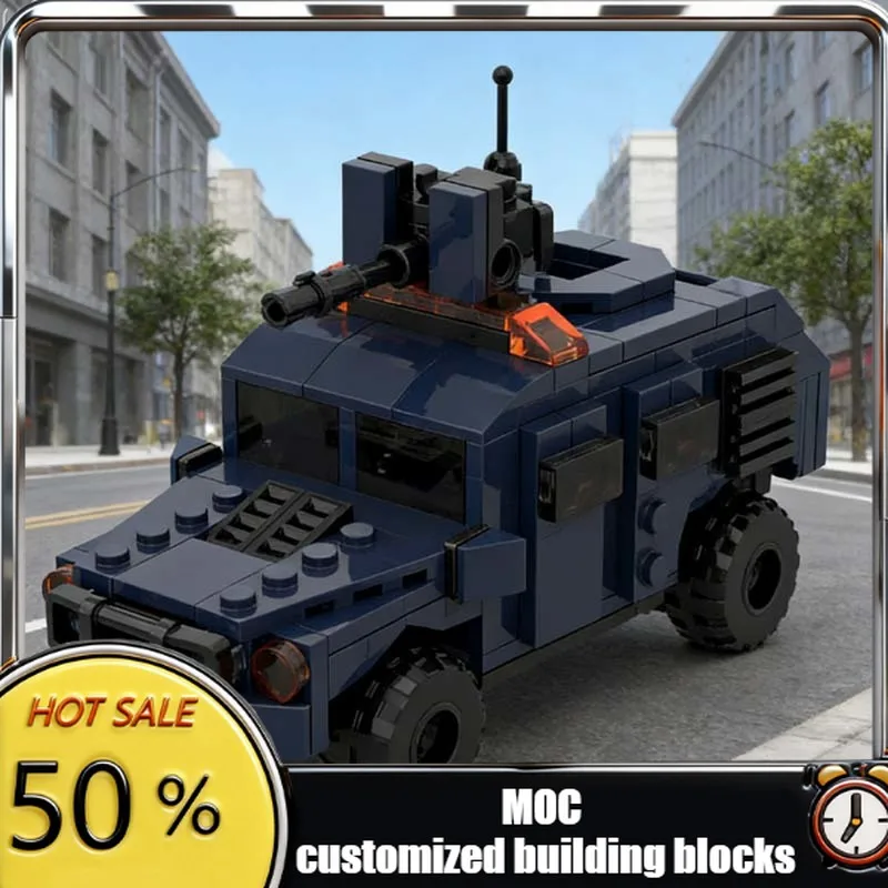 

280 деталей: Бронированный автомобиль S.H.I.E.L.D 4x4, модульный конструктор MOC, простой DIY-набор, игрушка-подарок для праздников