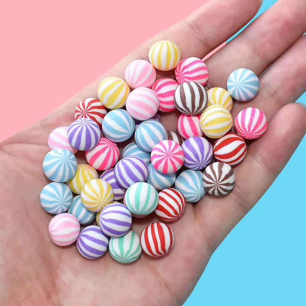10 Stück Simulationscreme, künstliche Süßigkeitenperlen, Wassermelonen-Zucker, DIY-Dekor, Handyhülle, Dekorationszubehör, Tiara, ca. 10 mm x 10 mm – Detail 6