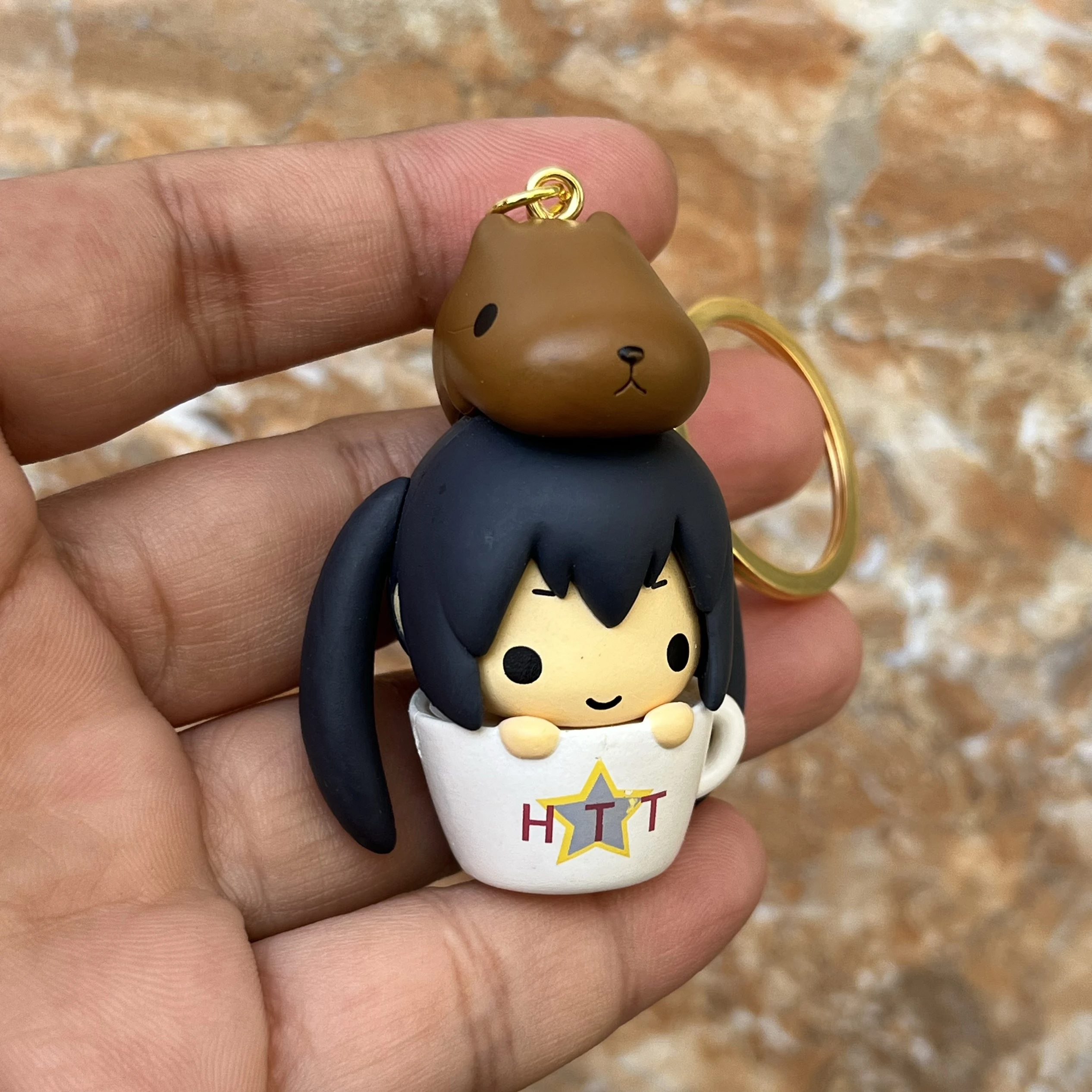 K-ON！Ritsu Tainaka Azusa Nakano Pendant Keychain Kawaii Beautiful Girl Action Figures Model Toys Cartoon Decorations Kids Gifts