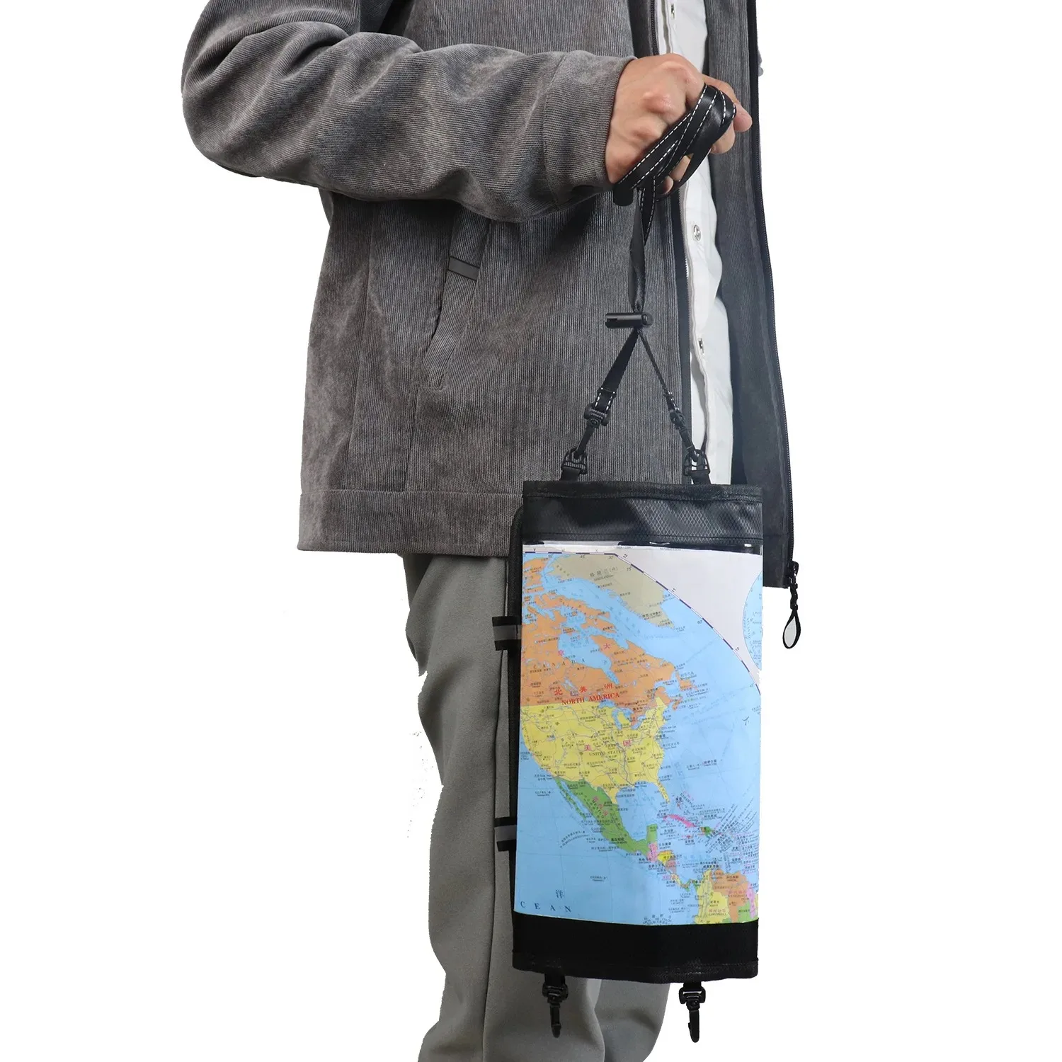 Waterproof Map Storage Case PVC Foldable Transparent Document Dry Bag Holder Storage Bag Cover For Outdoor Camping Hiking Travel