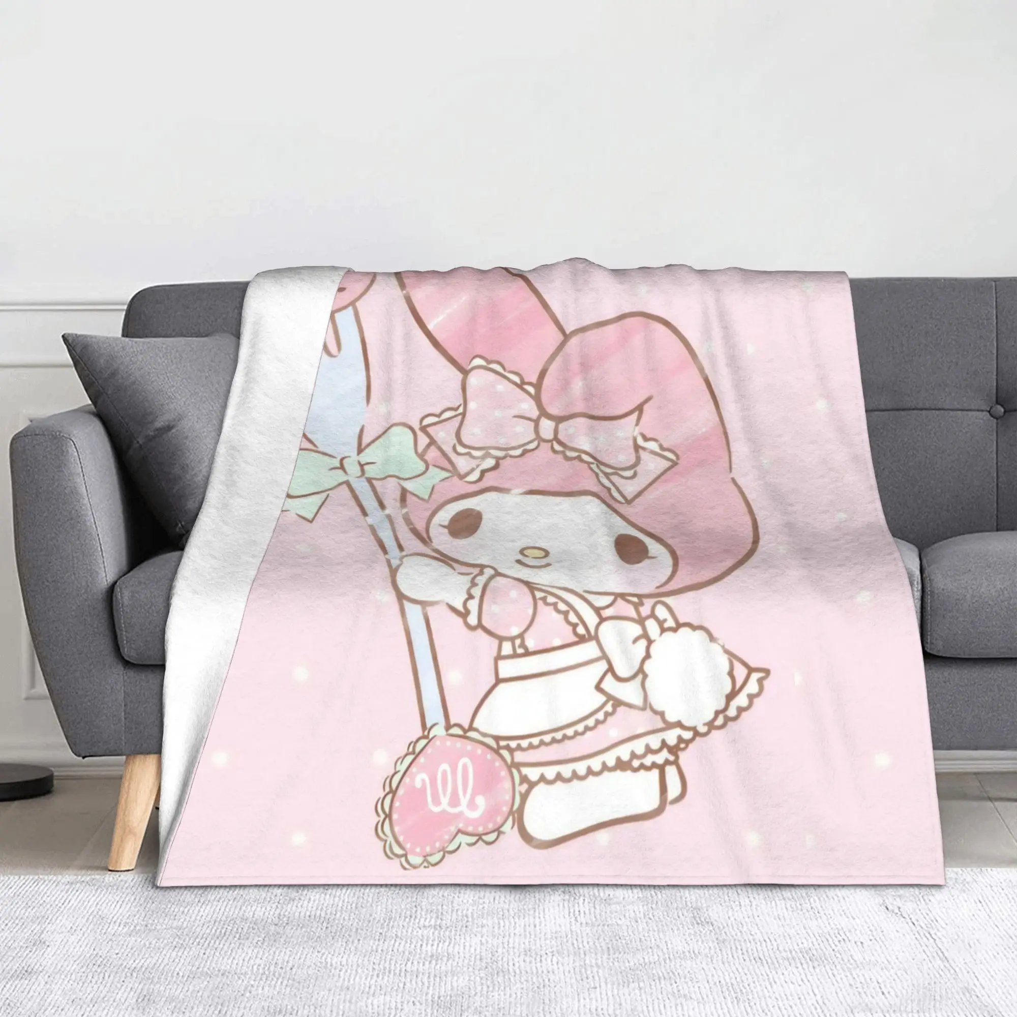 

Аниме Kawaii милые одеяла My Melody Sanrio фланелевое одеяло летнее мягкое теплое покрывало с принтом кондиционера
