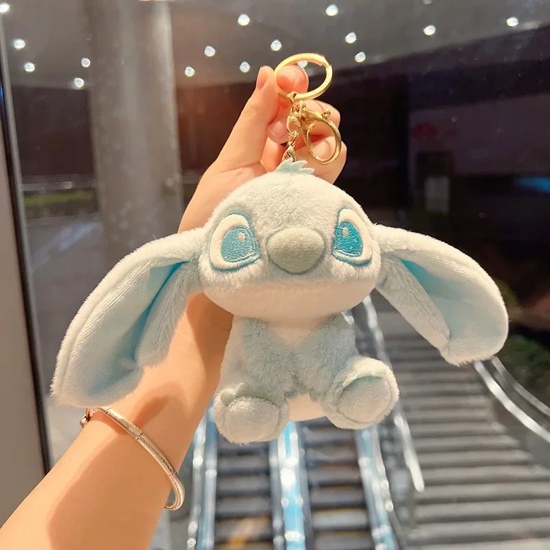 Zaino per bambola Kawaii Stitch Ciondolo piccolo Cartone animato Anime Giocattoli di peluche Ciondolo portachiavi per bambola di pezza Regala regali di compleanno per la fidanzata
