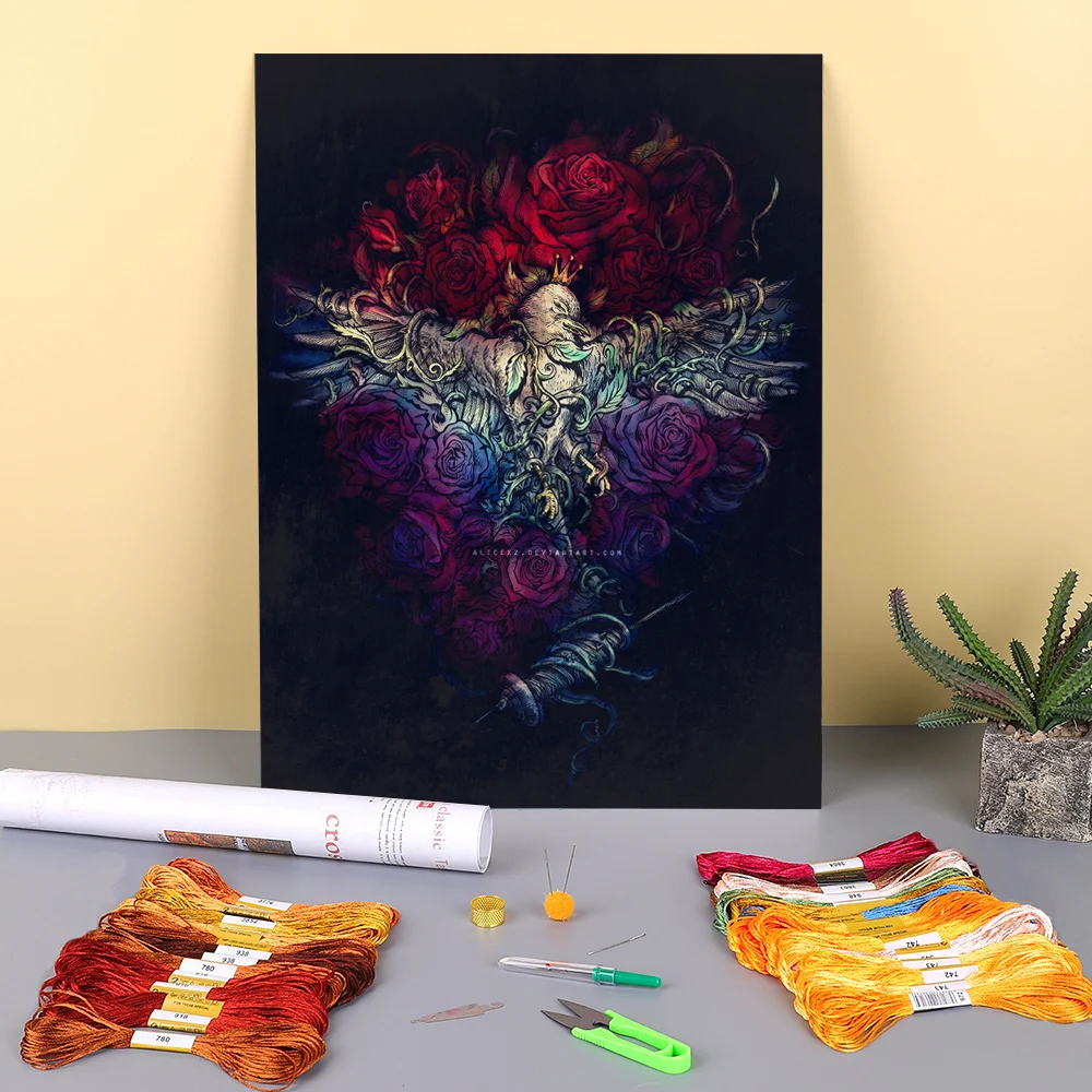 Unknown Sleeping Beauty Printed 11CT Cross Stitch Full Kit DIY Embroidery DMC Threads Handmade Handiwork Painting    Different