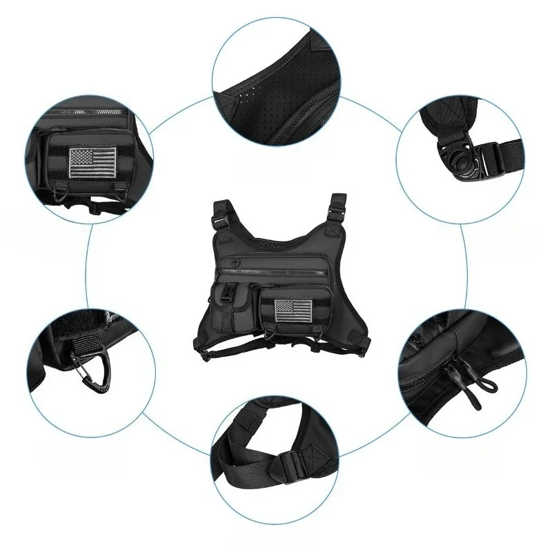 Mochila de Peito Leve para Corrida, Ideal para Atividades ao Ar Livre, Maratona e Ciclismo, Sem Bolsa de Água