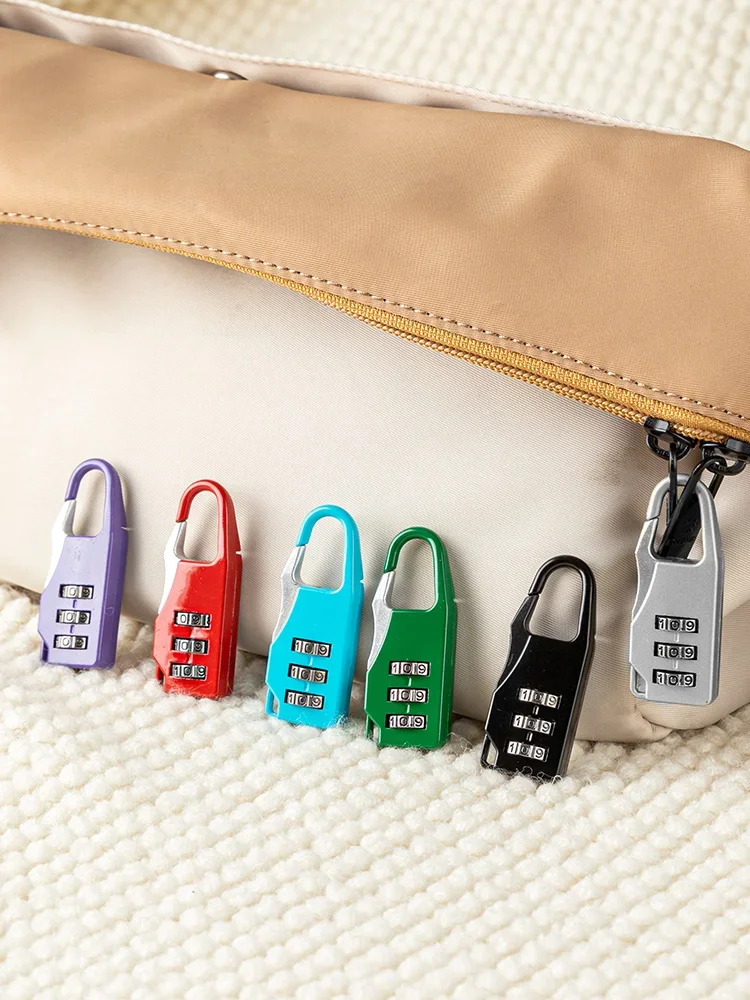 

Mini Combination Lock, Zipper Padlock, Anti-Theft for Luggage, Bags, Cabinet and Drawer Lock, Waterproof