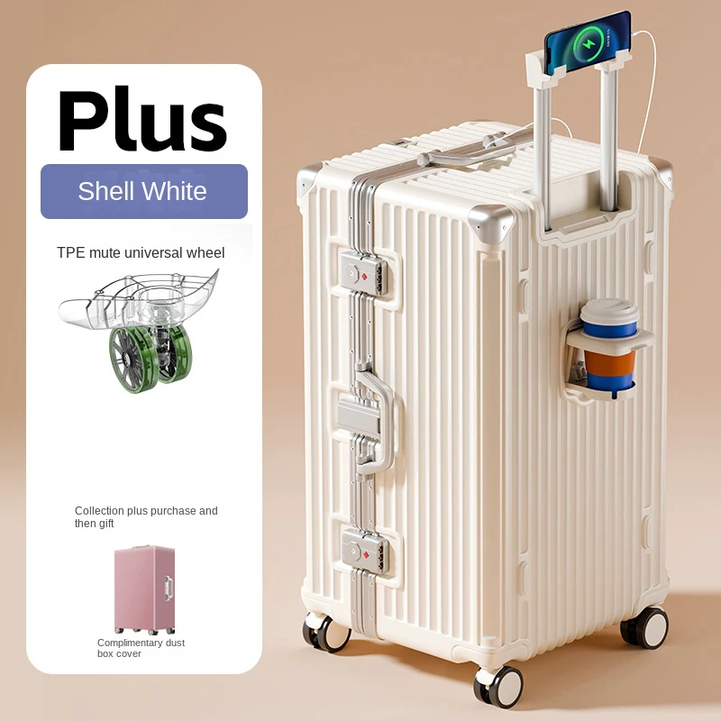 Luggage Large Capacity Suitcase 28/30/32 inches Oversized Strong and Durable Thickened Aluminium Frame Trolley Case