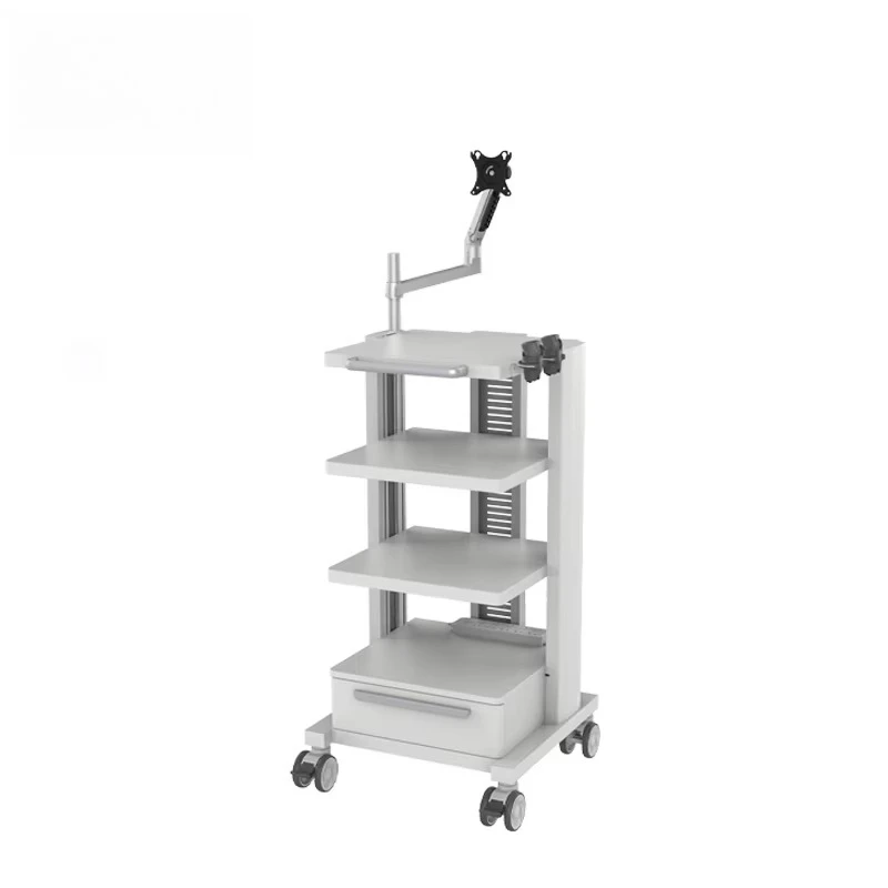 Medical trolley with holder storage platform for hospital