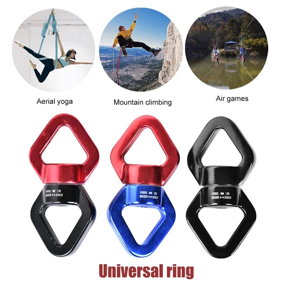 Rotary Swivel 360° Rotation 30kN Swivel Carabiner Heavy-Duty Anti-Tangles Rotating Carabiner Universal Swivel Connector Hammock view 2