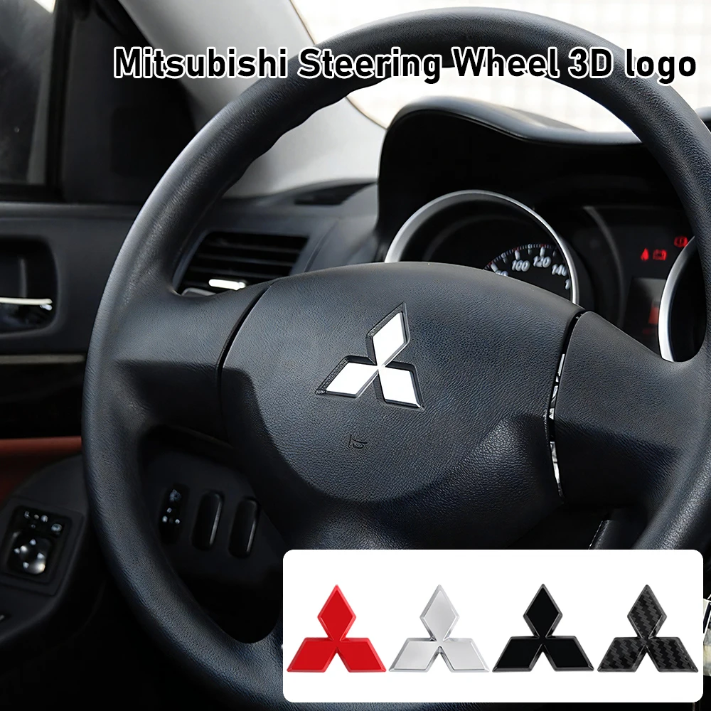 

Car Steering Wheel Sticker Badge Decoration Auto Accessories Mitsubishi Outlander Lancer 10 9 ASX RALLIART Eclipse L200 Pajero