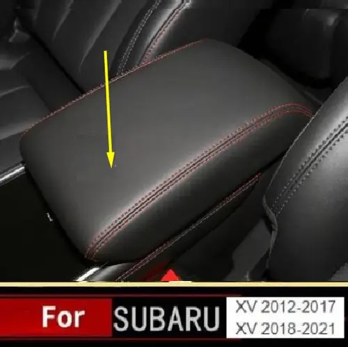 Reposabrazos central de cuero de microfibra para Subaru XV 2012, 2013, 2014, 2015, 2016, 2017, 2018, 2019, 2020, 2021