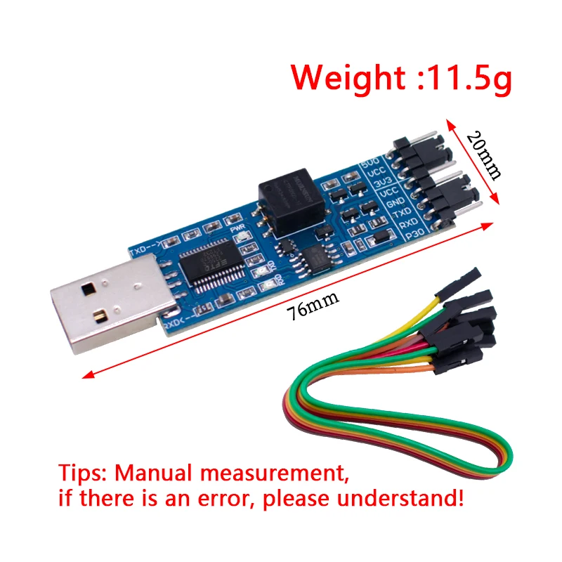 USB to TTL module FT232/CP2102/CH340 USB to UART serial port module with signal isolation