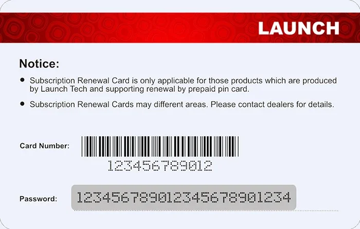 2 Years Renewal LAUNCH Pin Card 12V Gasoline Software For Launch X431 V+    /PROS V5.0   /PADVII  /PRO5 and PADV