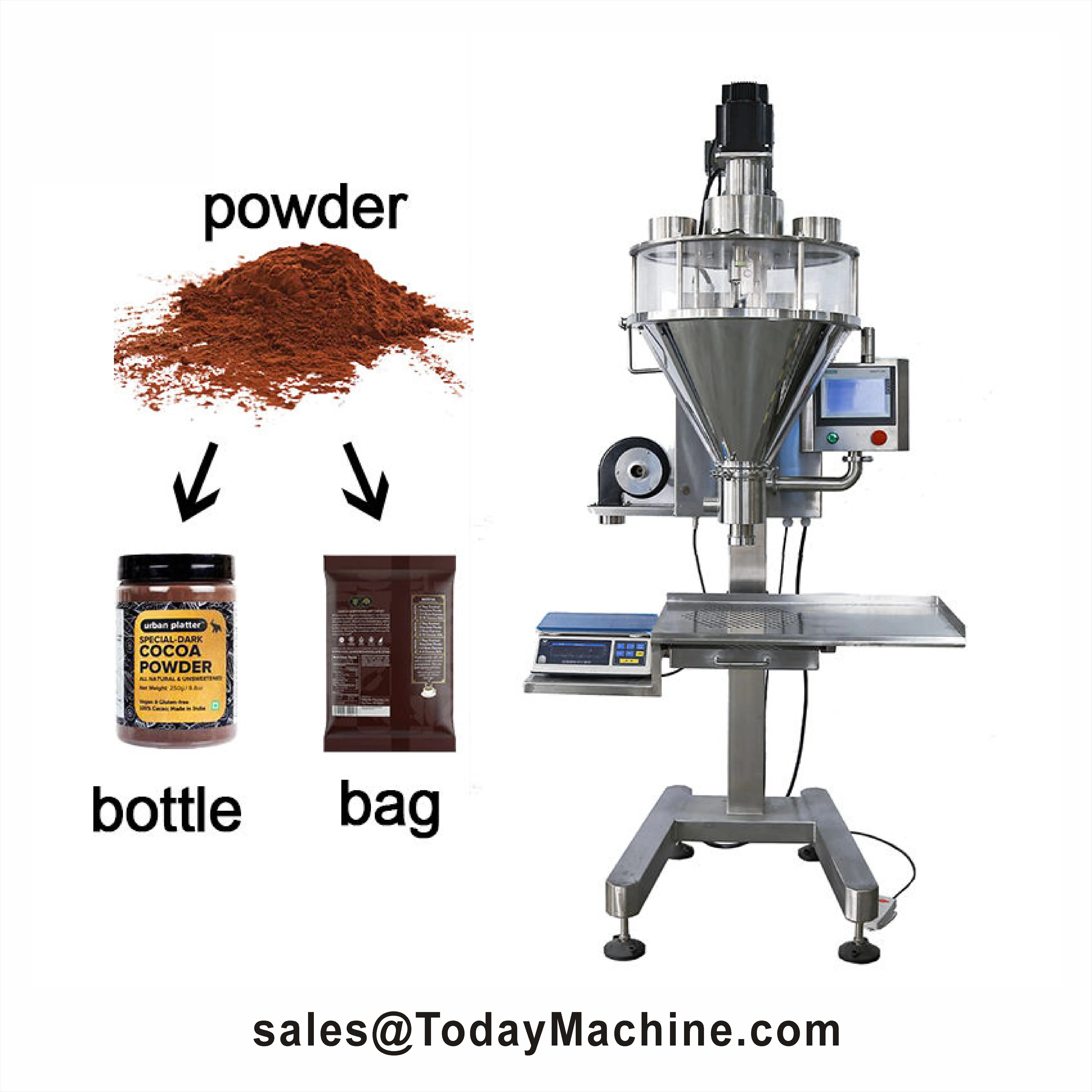 عالية الجودة بالجملة منضدية العمودي البروتين الفلفل الحار التوابل الفول مسحوق القهوة موزع اوجير وزن المسمار ماكينة حشو #2
