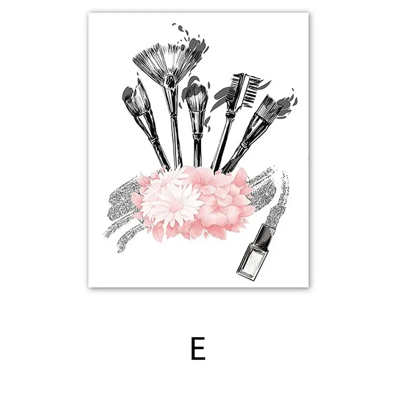 

Monochrome Fashion Confident Woman with Diamond Accents Unframed Canvas Painting Posters For Living Room Bedroom Wall Art Decor