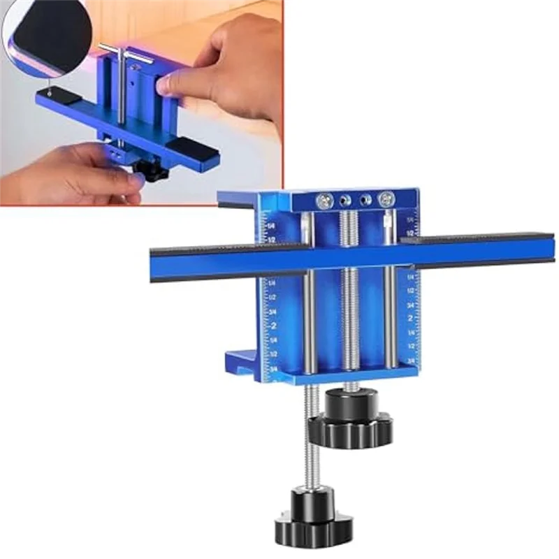 

A08F-Cabinet Door Mounting Jig Hinge Hardware Tool Support Arm Clamp Easy Installation