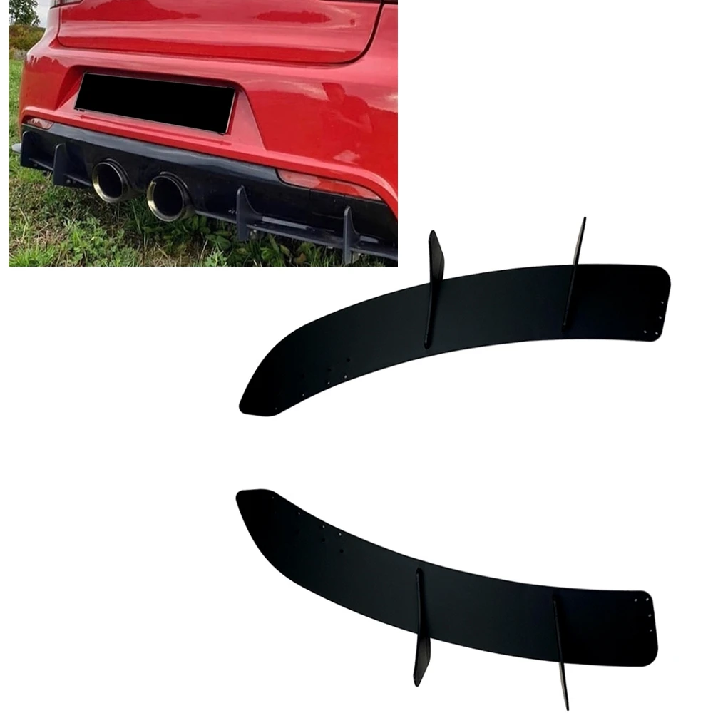 

For Volkswagen VW Golf 6 6R VI MK6 R Rear Bumper Diffuser Lip Shark Fin Splitter Car Boot Spoiler Plate Canard Guard Tirm