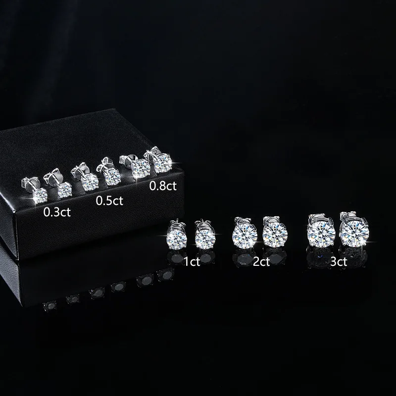 Thumbnail 3 - #69 Latest Moissanite Stud Earrings Offers