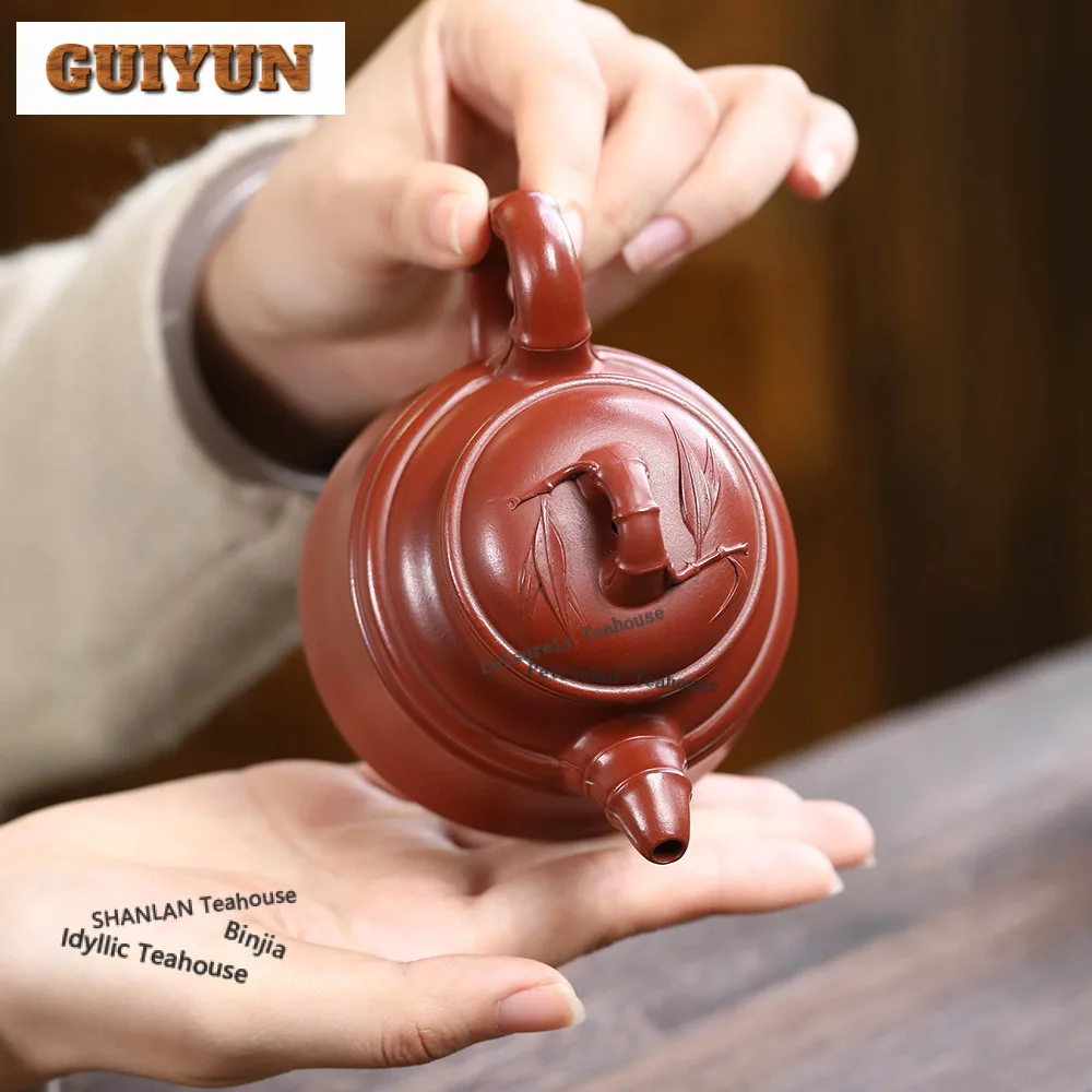 190ml Classic Yixing Purple Clay Teapots Handmade Pot Raw Ore Dahongpao Mud Kettle With Filter Chinese Zisha Tea Set Cha Craft view 4