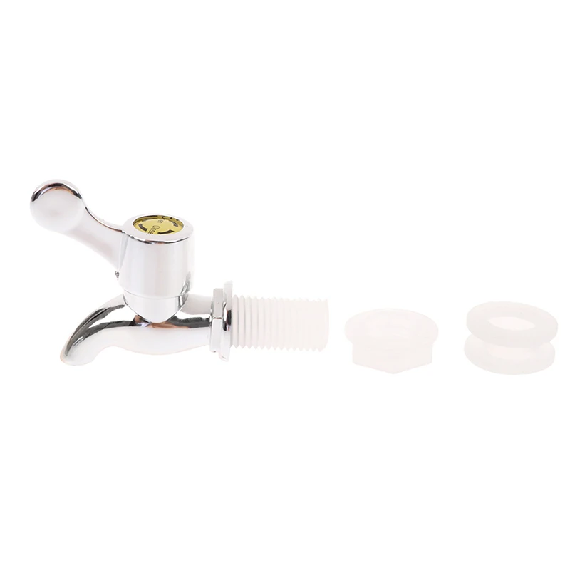 1Pc 17MM Silver Dispenser Tap Fit Glass Wine Bottle Jar Water Tank Spigot Replacement Fitting