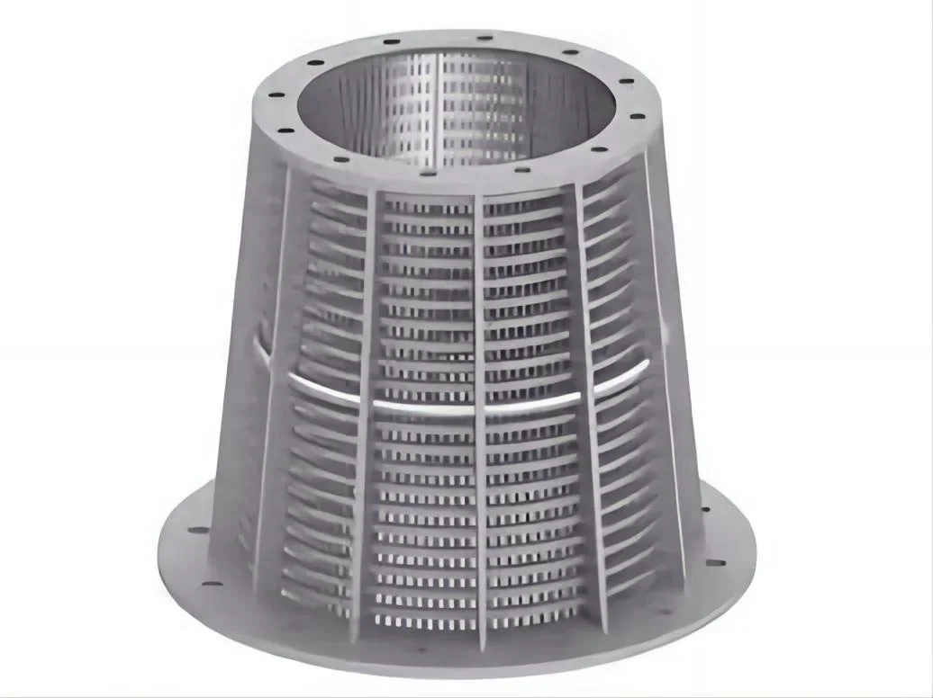 SS 304/316L Stainless Steel Heavy Wedge Wire Conical Basket Screen Centrifuge Machine Wheat Factory Corn Starch Filter Supplies