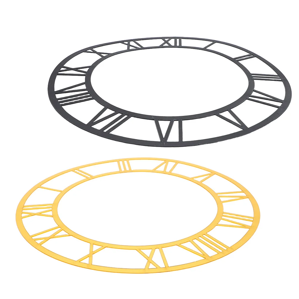 

2Pcs Roman Numeral Acrylic Clock Stickers 25Cm Mirror Finish Wall Decal Living Room Hotel Entryway Decorative Home Wall Art