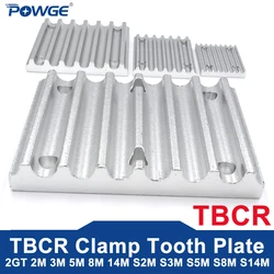 POWGE Aluminum Arc Clamp Tooth plate HTD 2GT 2M 3M 5M 8M 14M STD S2M S3M S5M S8M S14M for Open Timing Belt connection Fixed clip