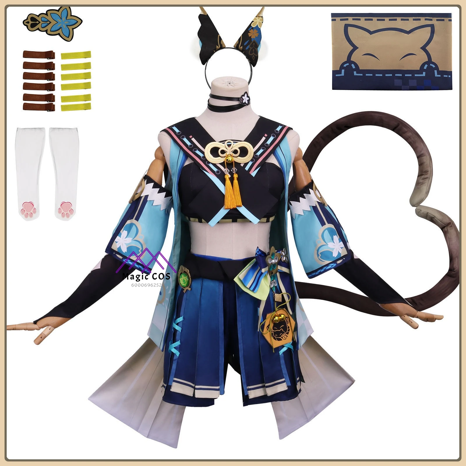 

Genshin Impact Kirara Cosplay Costume New Dendro Archer Set High Quality Full Set Anime Outfit for Women Anime Exhibition Party