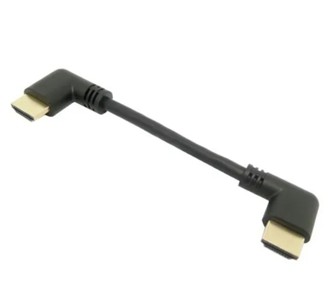 HD-2.0 4K 3D podwójny 90 stopni w lewo HD-męski do prostopadły kompatybilny z HDMI męski kabel HDMI do DVD PS3 PC 15cm-100cm