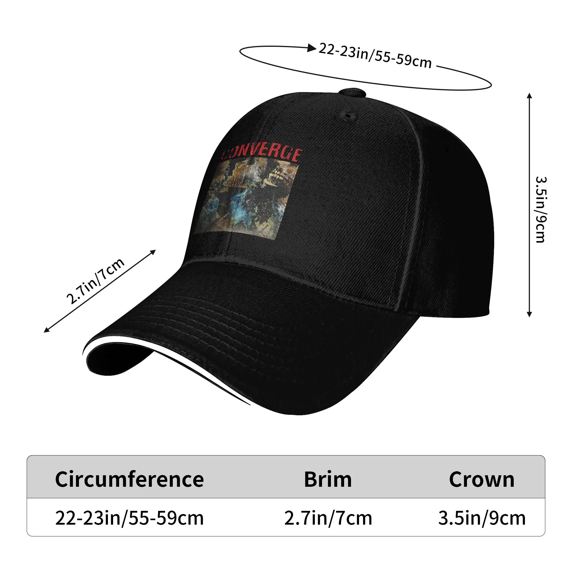 Converge Vintage  Baseball Cap  Women Men Custom Logo Trucker Hat Summer Vintage Hunting Camping Adjustable Snapback Cap
