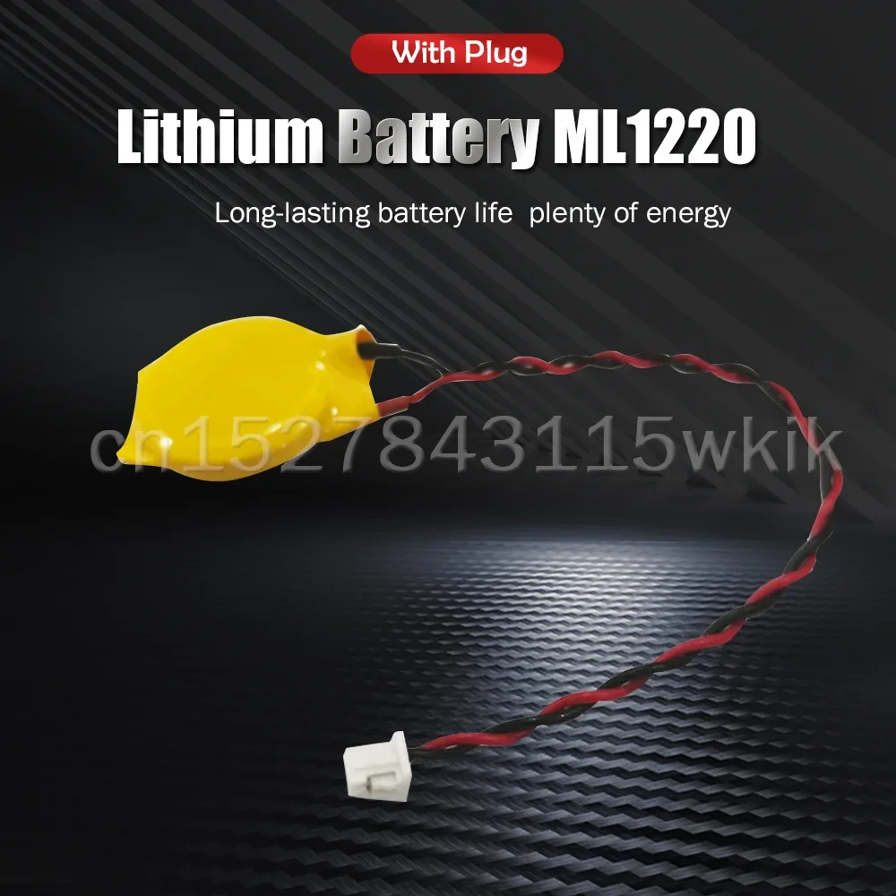 بطارية ليثيوم أيون قابلة لإعادة الشحن للوحة الأم للكمبيوتر ، بطارية احتياطية بديلة VL1220 VL ، ML1220 ML ins CMOS RTC ، 3V ، 1-4 per Lot