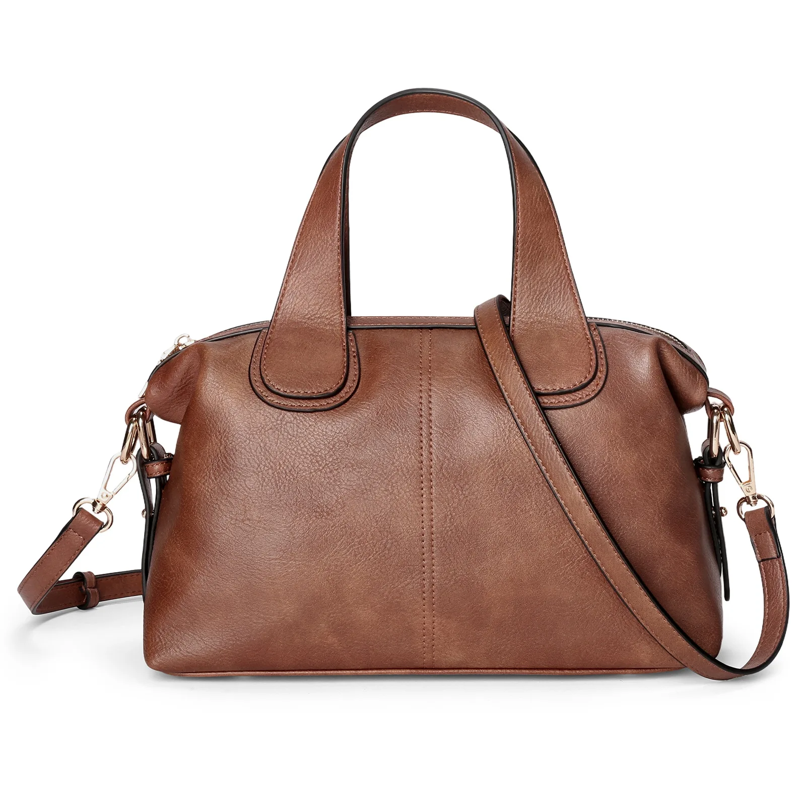 

Brand Vintage Oil Wax Leather Handbag 2026 New High Quality Shoulder Crossbody Women's Bag Large Capacity Boston Tote Bag