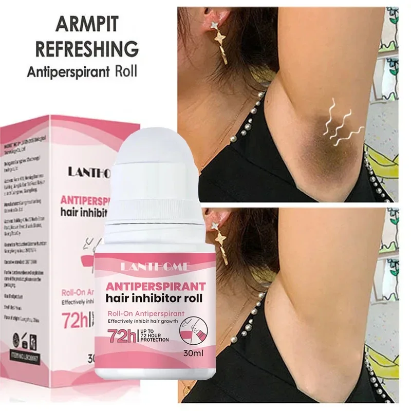 Penghilang Bau Badan Antiperspiran Penghambat Pertumbuhan Rambut Roll-On Tahan Lama Penghilang Keringat Ketiak Penghilang Bau Tak Sedap Perawatan Kulit