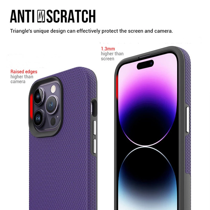 Hybrid Armor Shockproof Case For iPhone 17 11 12 13 14 15 16 Pro Max XR XS Coque Protective Cover Supports Wireless Charging
