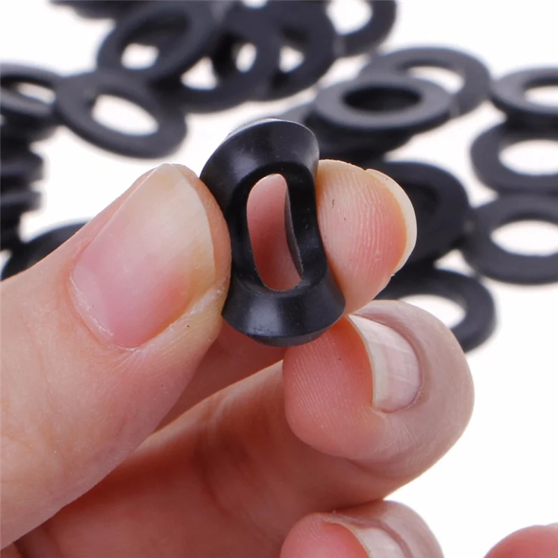 ABRU-M6 Black Plastic Rubber Flat Washer Plane Spacer Insulation Gasket Ring For Screw Bolt