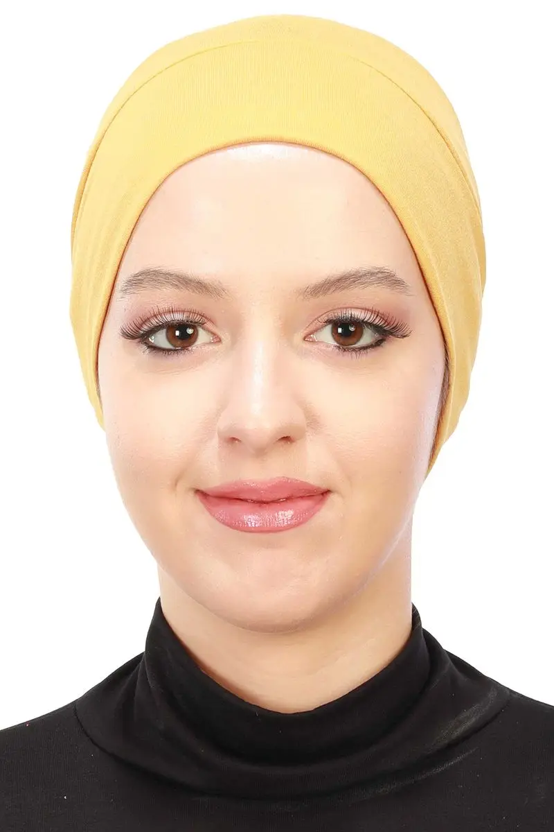 Baskenmütze Modell hijab Knochen senf