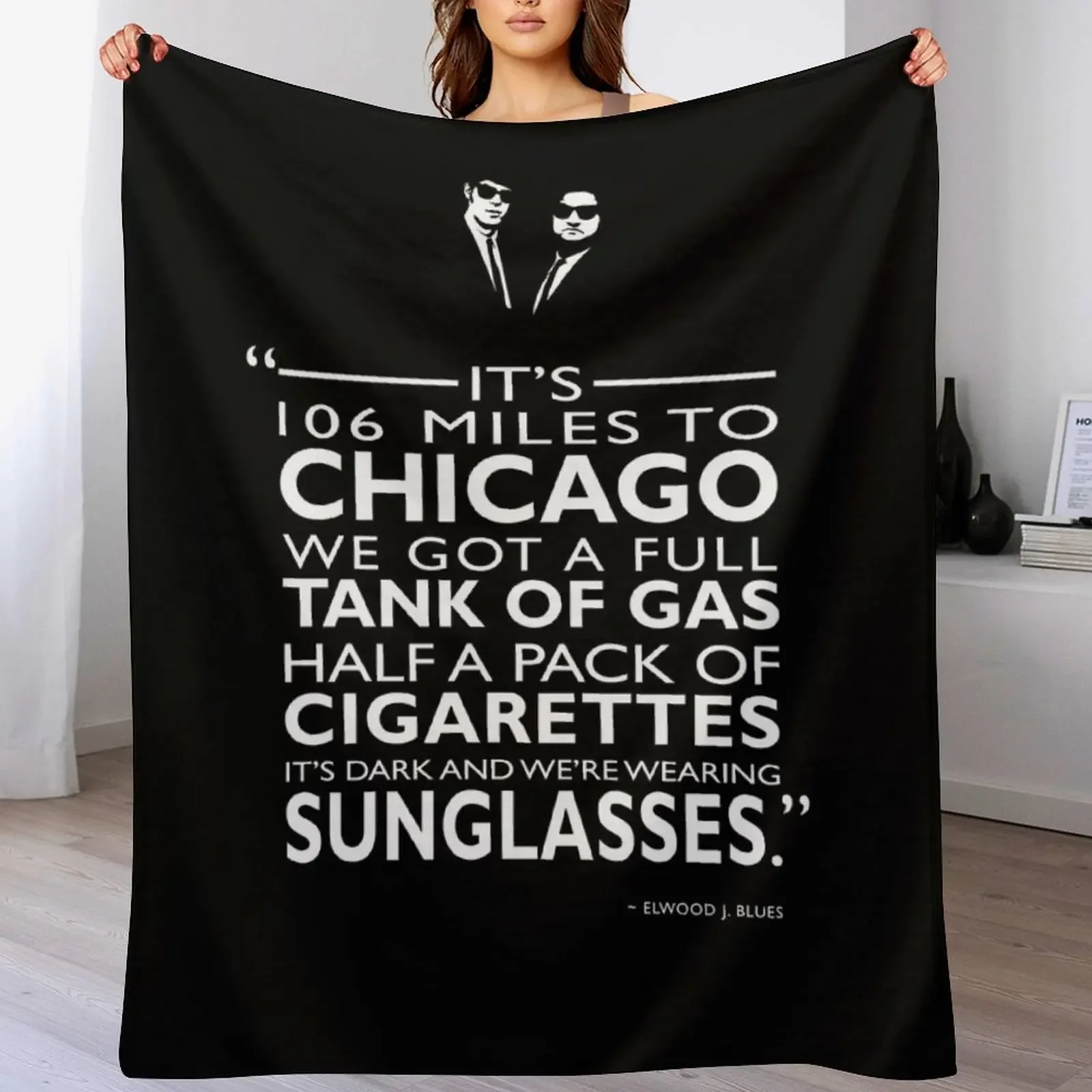 Its 106 Miles To Chicago Throw Blanket Durable Warm Blanket for Daily Home Use