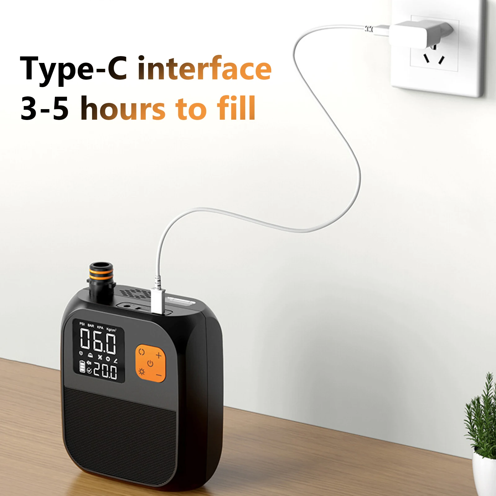 مضخة هواء لاسلكية 8000 مللي أمبير في الساعة شاشة الكريستال السائل منفاخ إطارات كهربائي محمول 25PSI ل سوب كاياك تصفح طائرة ورقية فراش ضاغط الهواء